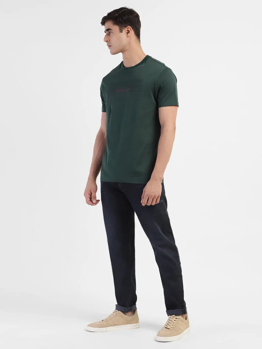 Men Slim Fit Graphics Print T-Shirt 1