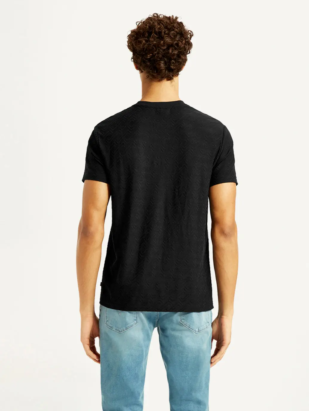 Men's Redloop Solid Black Slim Fit T-Shirt 3