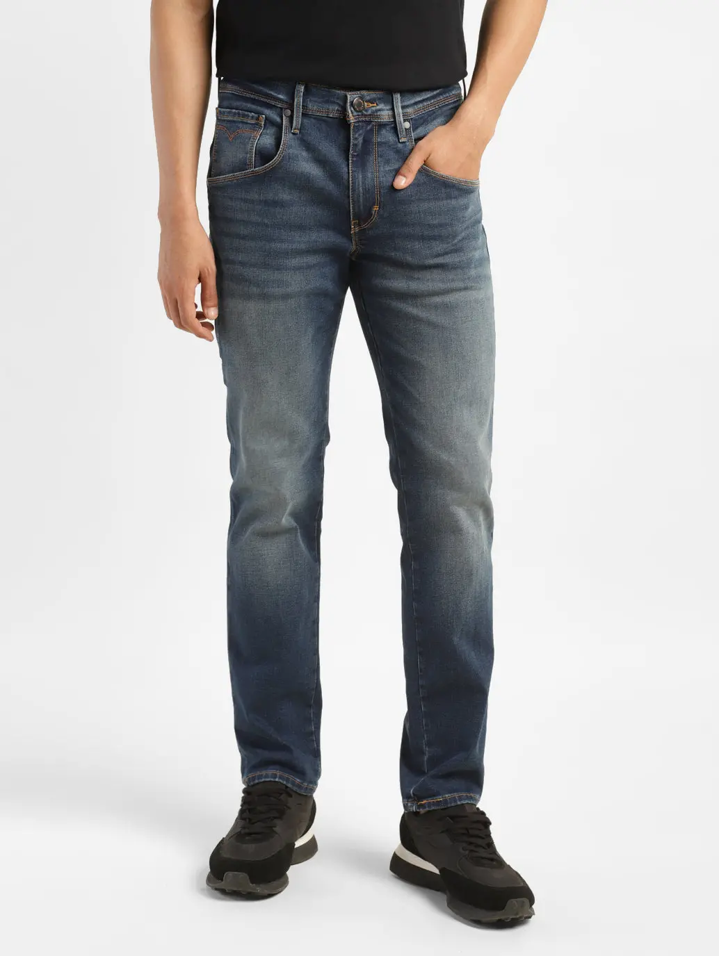 Men's 511 Blue Slim Fit Mid Rise Jeans 2