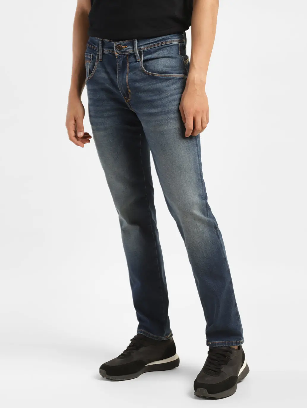 Men's 511 Blue Slim Fit Mid Rise Jeans 5