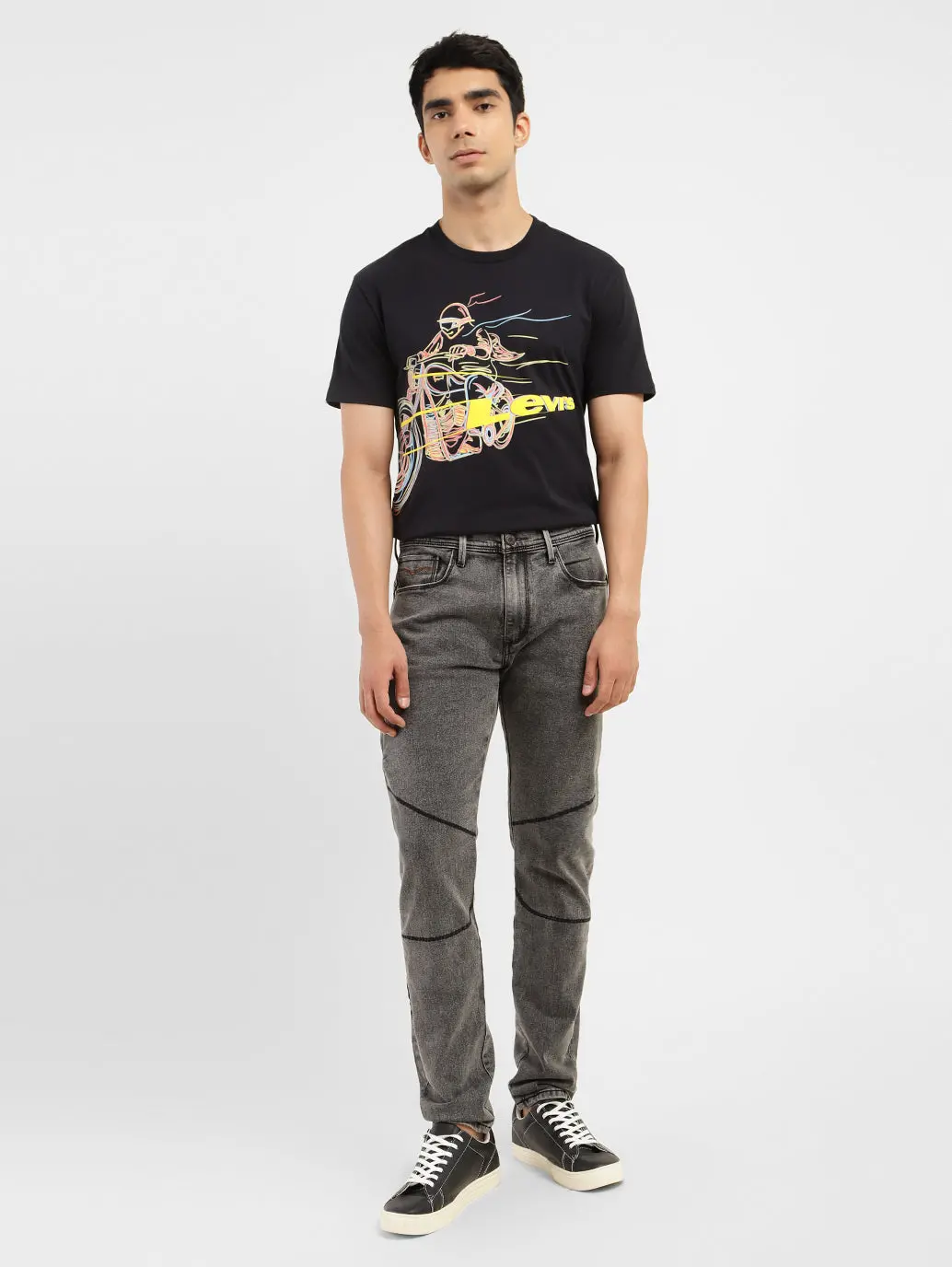 Men's 512 Grey Slim Tapered Fit Mid Rise Jeans 8