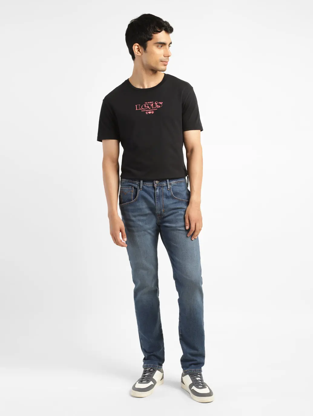 Men's 512 Blue Slim Tapered Fit Mid Rise Jeans 1