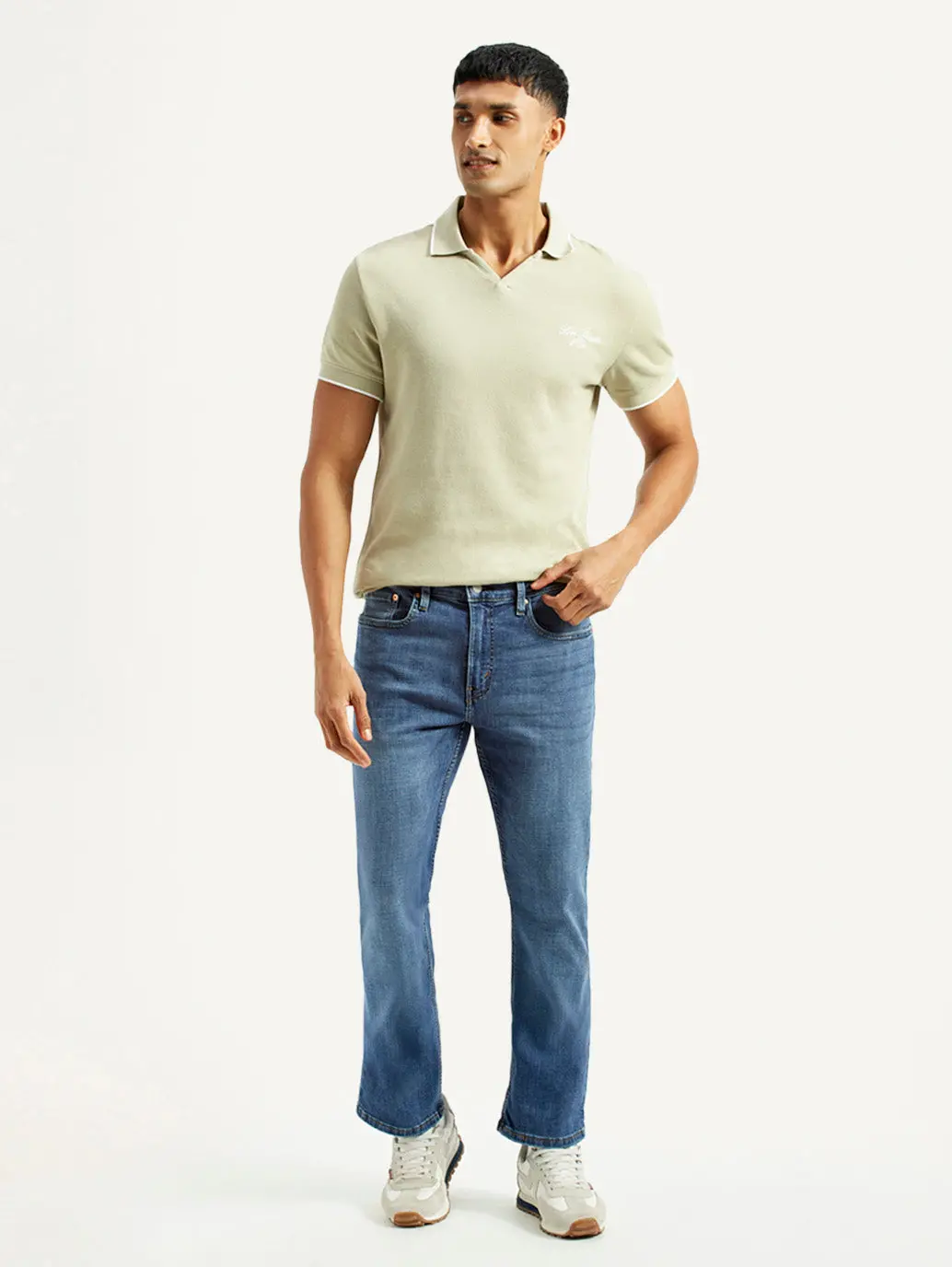 Men's 527 Blue Bootcut Fit Mid Rise Jeans 1