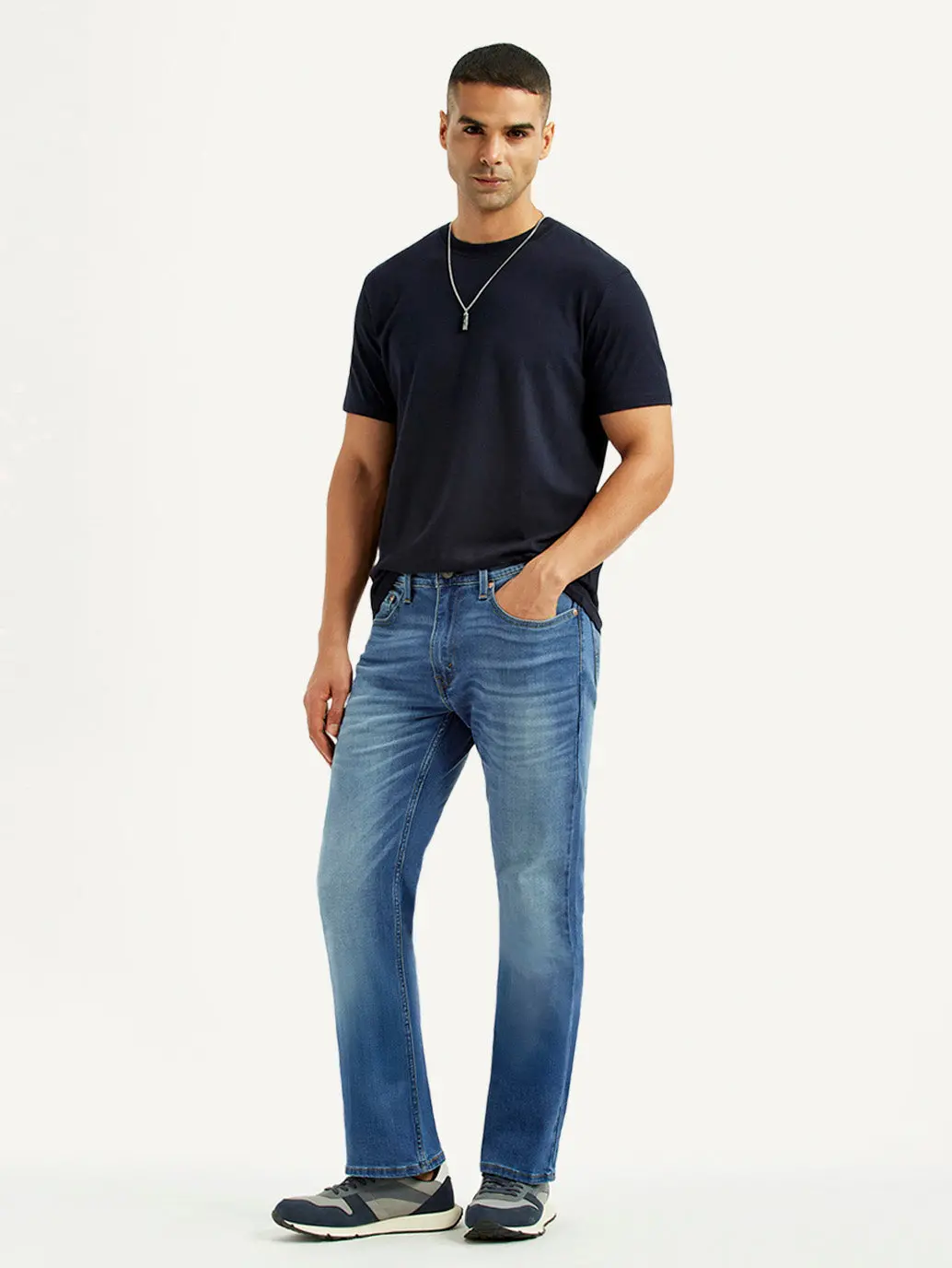 Men's 527 Light Blue Slim Bootcut Fit Mid Rise Jeans 1