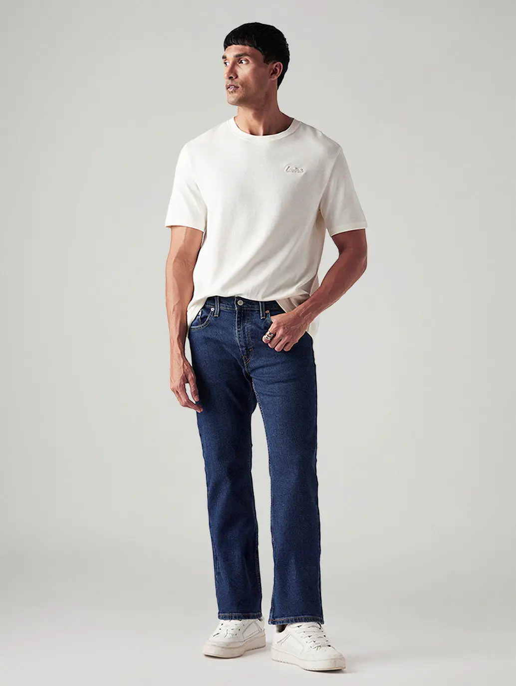 Men's 527 Dark Blue Bootcut Fit Mid Rise Jeans 7