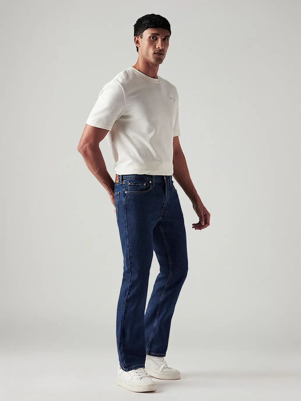 Men's 527 Dark Blue Bootcut Fit Mid Rise Jeans 6