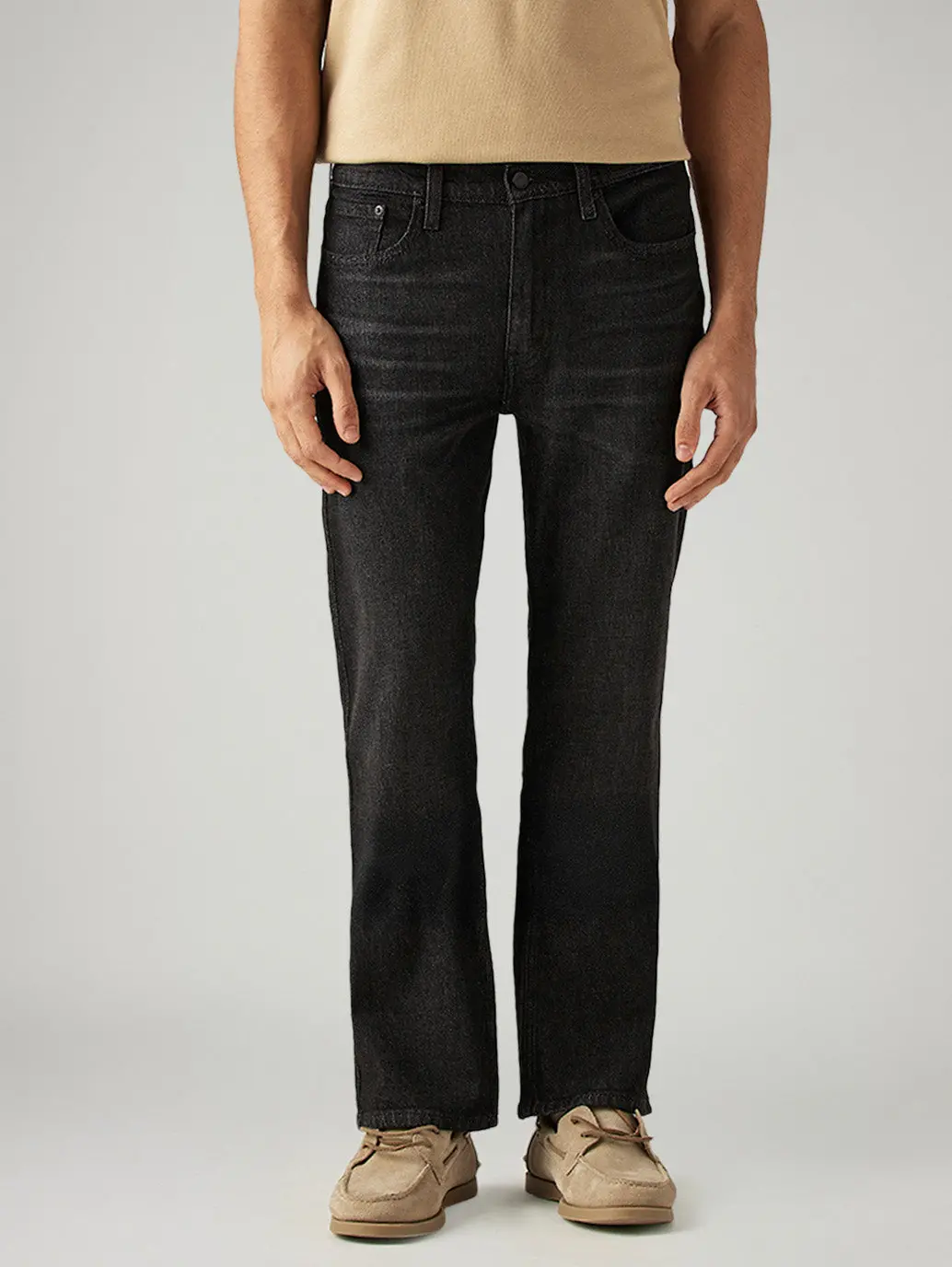 Men's 527 Charcoal Grey Bootcut Fit Mid Rise Jeans 3