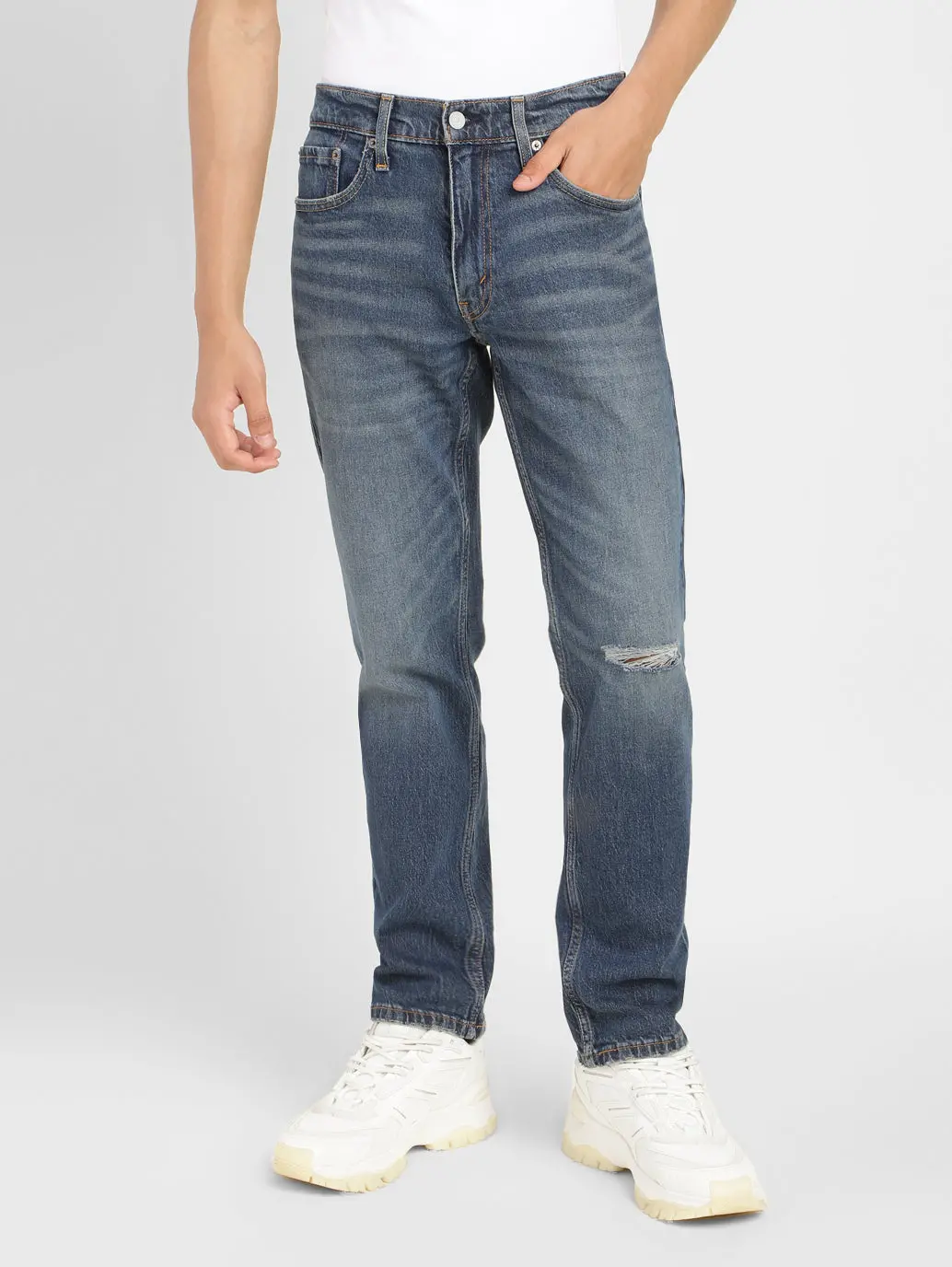 Men's 541 Blue Athletic Tapered Fit Mid Rise Jeans 1