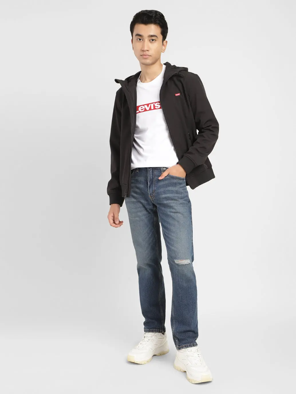 Men's 541 Blue Athletic Tapered Fit Mid Rise Jeans 2