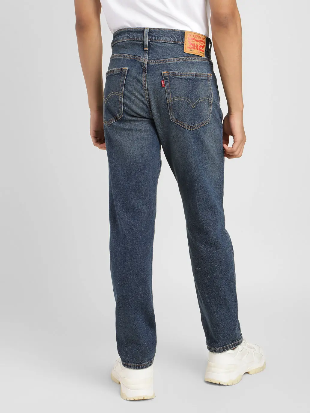 Men's 541 Blue Athletic Tapered Fit Mid Rise Jeans 3
