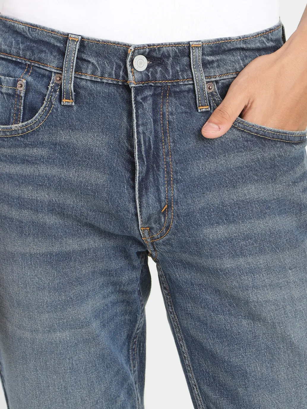 Men's 541 Blue Athletic Tapered Fit Mid Rise Jeans 5