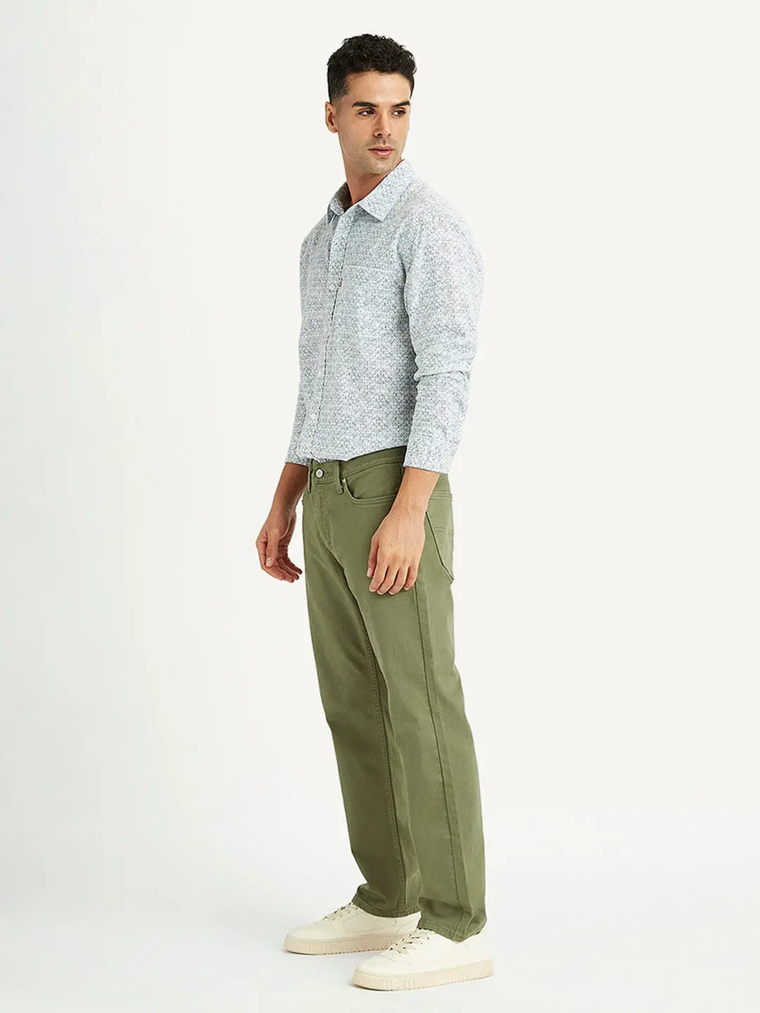 Men's 541 Olive Green Athletic Tapered Fit Mid Rise Jeans 3