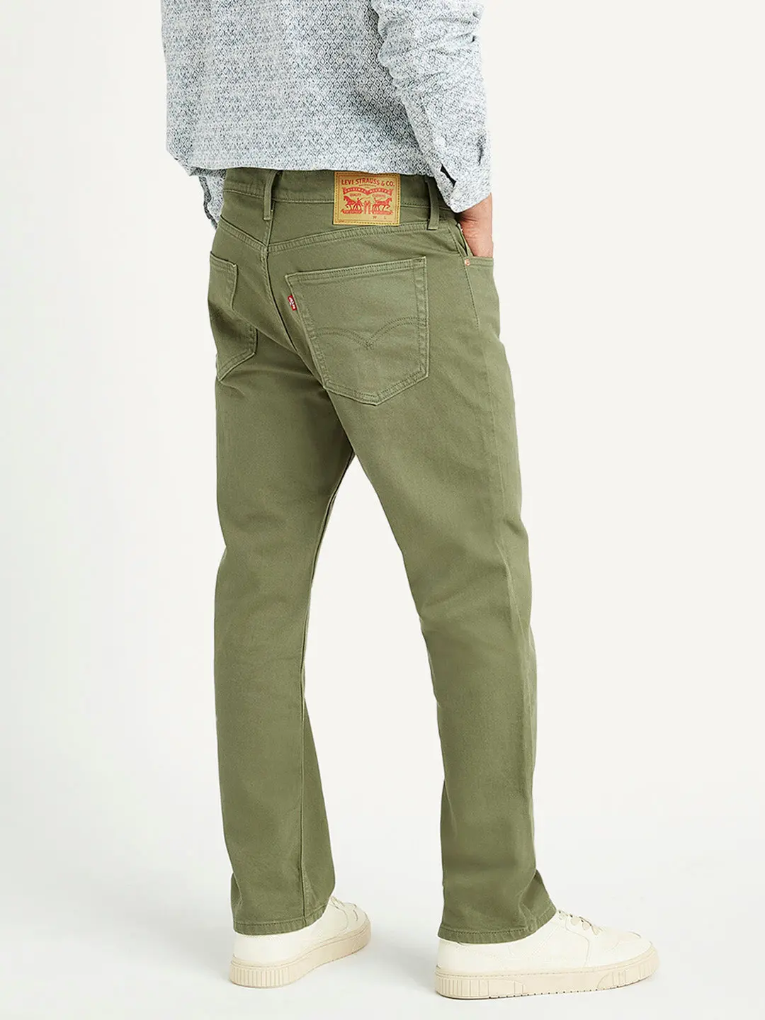 Men's 541 Olive Green Athletic Tapered Fit Mid Rise Jeans 4