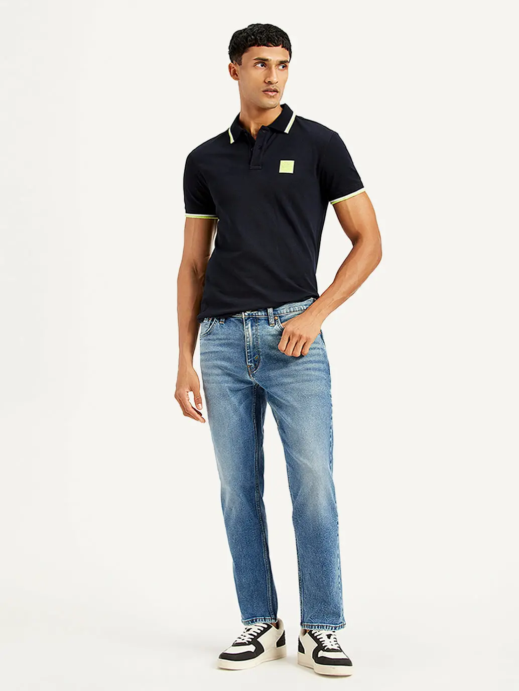 Men's 541 Blue Athletic Tapered Fit Mid Rise Jeans 1