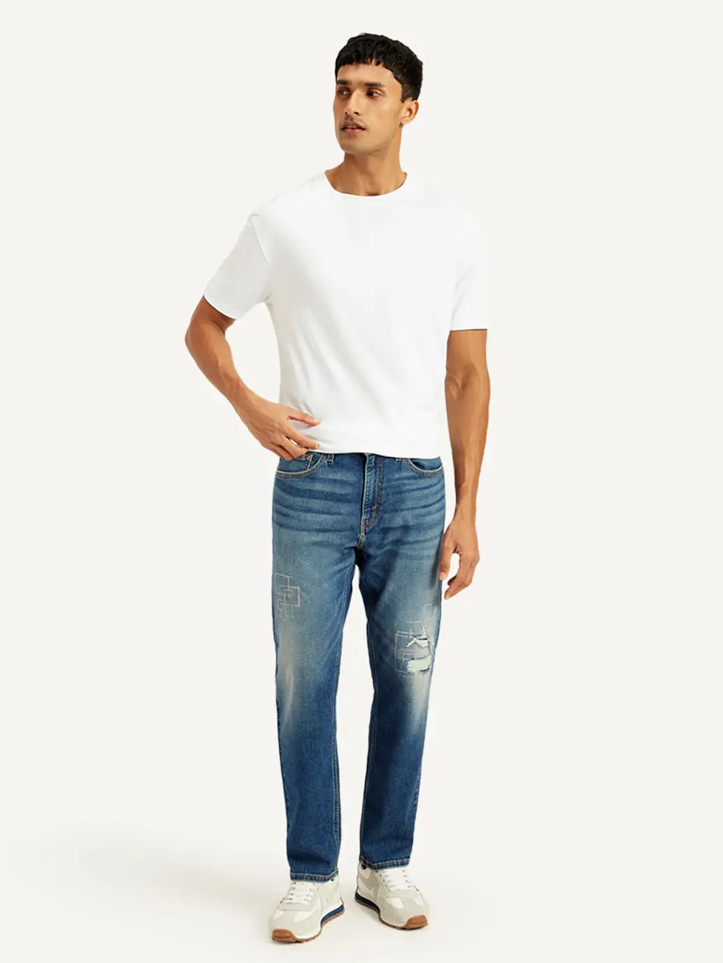 Men's 541 Blue Athletic Tapered Fit Mid Rise Jeans 2