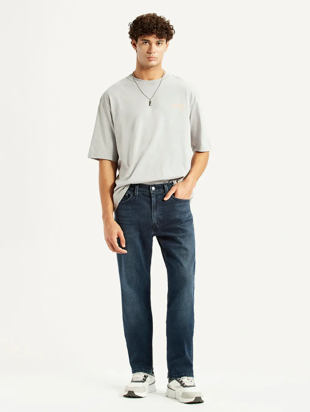 Men's 541 Dark Blue Athletic Tapered Fit Mid Rise Jeans 1