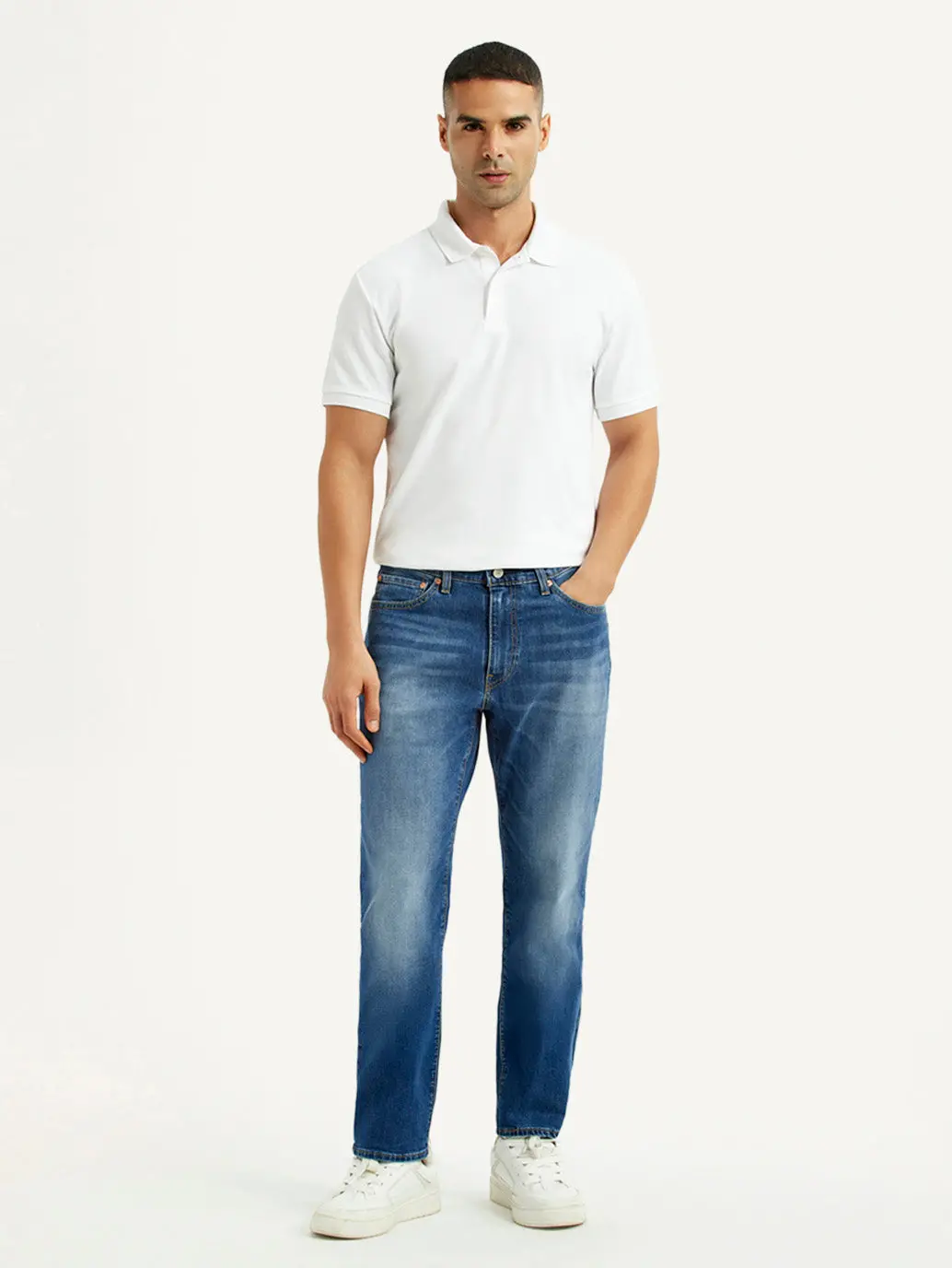 Men's 541 Blue Regular Tapered Fit Mid Rise Jeans 2
