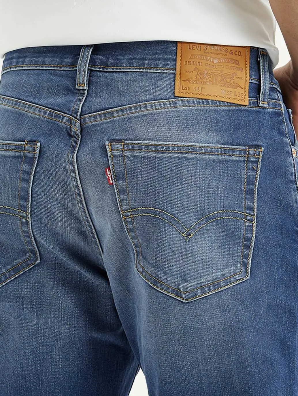 Men's 541 Blue Regular Tapered Fit Mid Rise Jeans 5