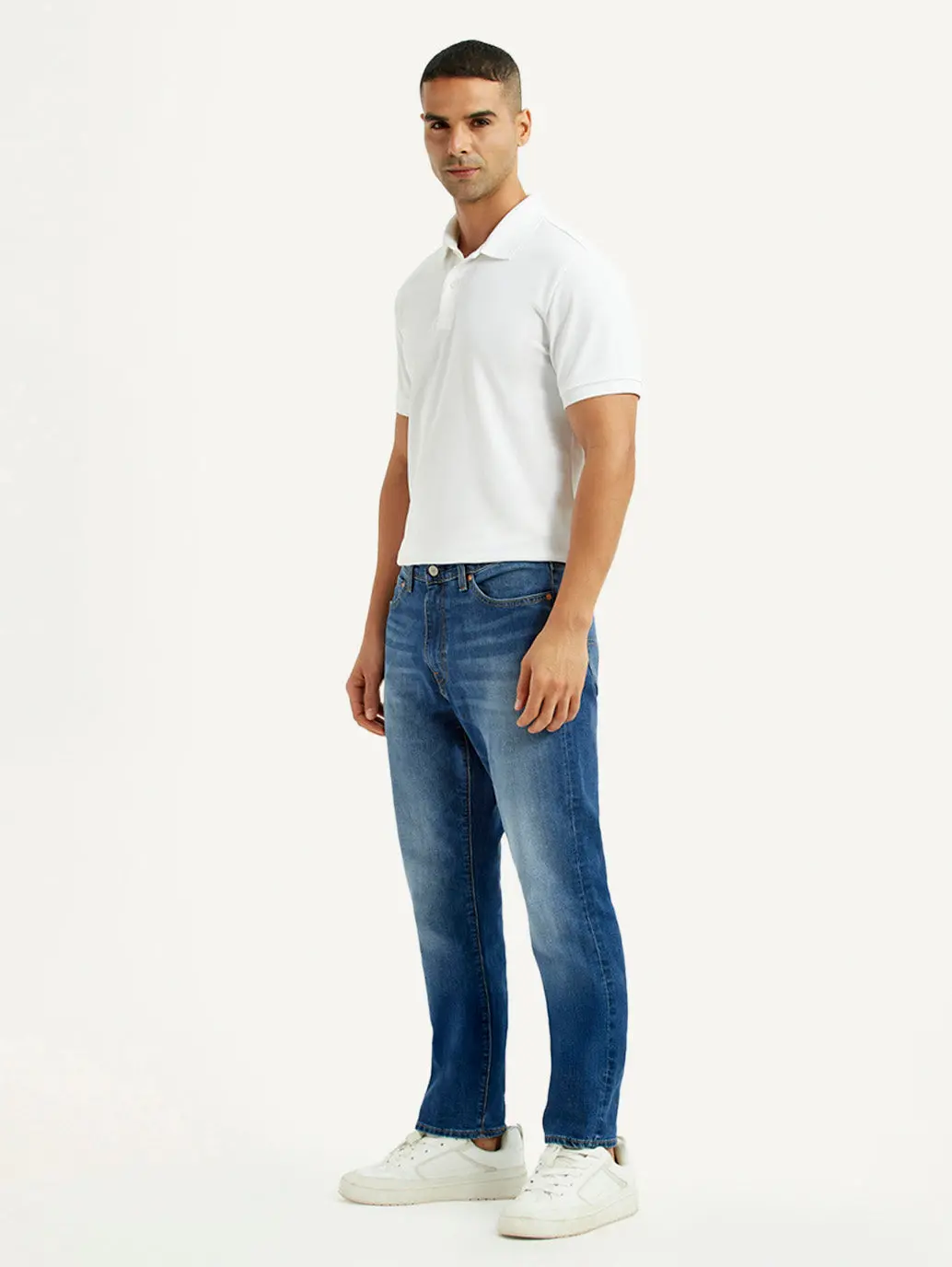 Men's 541 Blue Regular Tapered Fit Mid Rise Jeans 6
