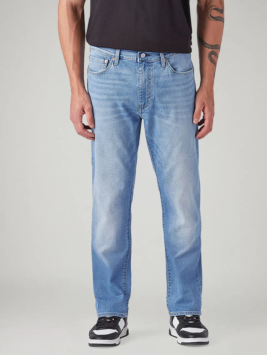 Men's 541 Light Indigo Tapered Fit Mid Rise Linen Jeans 3