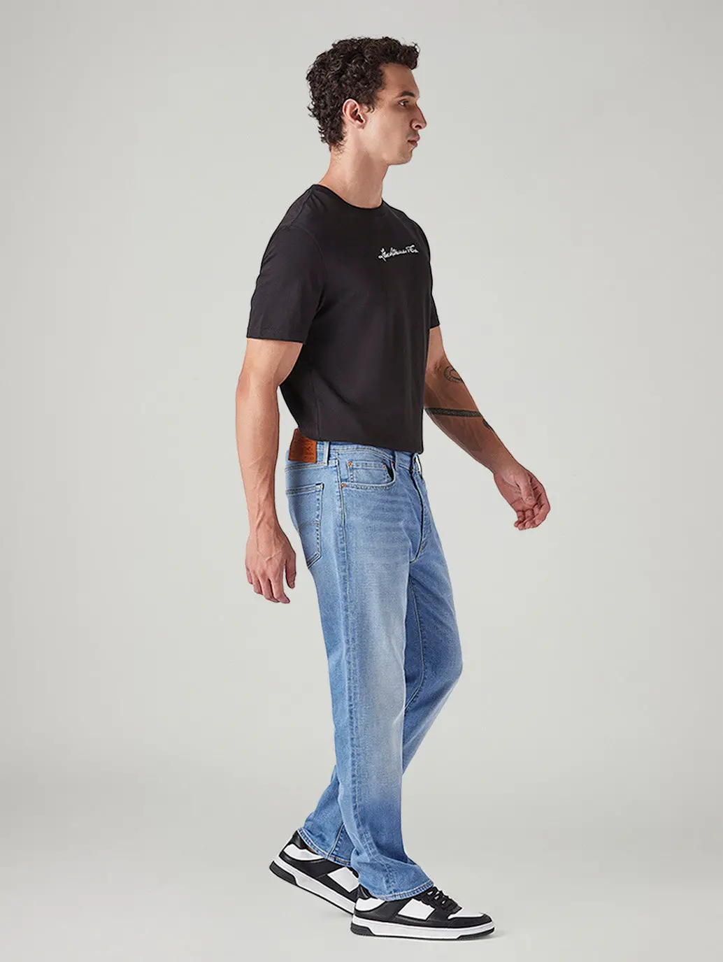 Men's 541 Light Indigo Tapered Fit Mid Rise Linen Jeans 6
