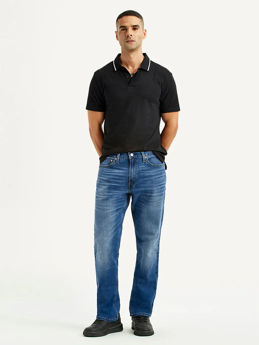Men's 541 Blue Athletic Tapered Fit Mid Rise Jeans 1