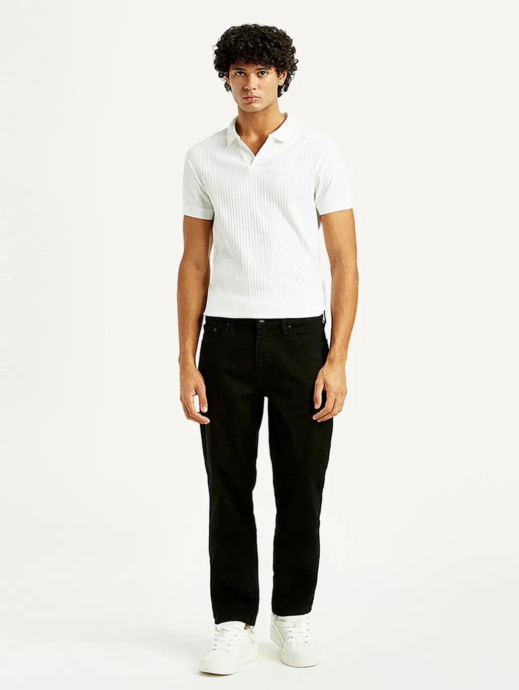 Men's 541 Black Athletic Tapered Fit Mid Rise Jeans 1