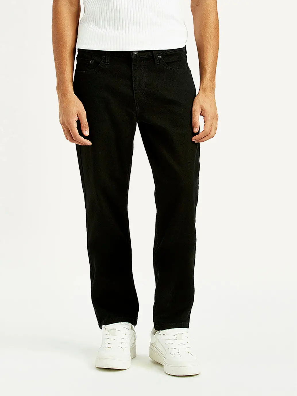 Men's 541 Black Athletic Tapered Fit Mid Rise Jeans 2
