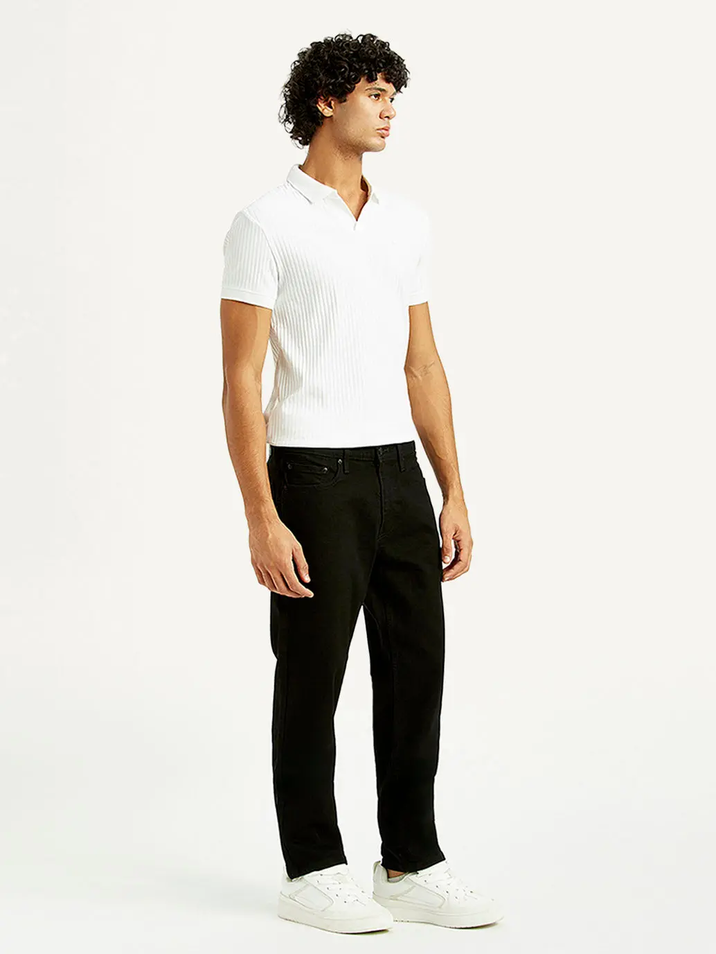 Men's 541 Black Athletic Tapered Fit Mid Rise Jeans 4