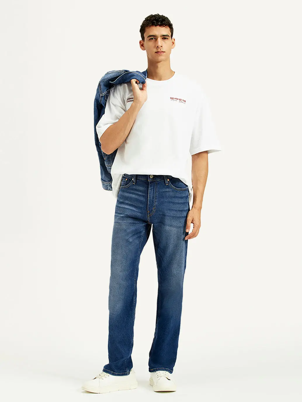 Men's 541 Blue Athletic Tapered Fit Mid Rise Jeans 1
