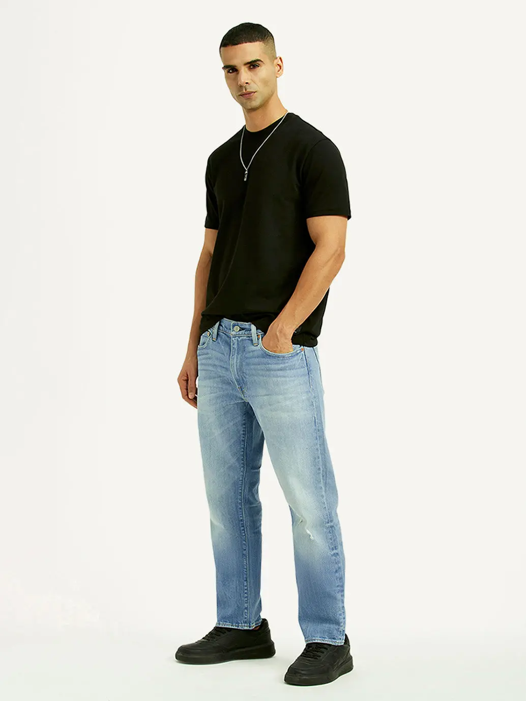 Men's 541 Light Blue Athletic Tapered Fit Mid Rise Jeans 1