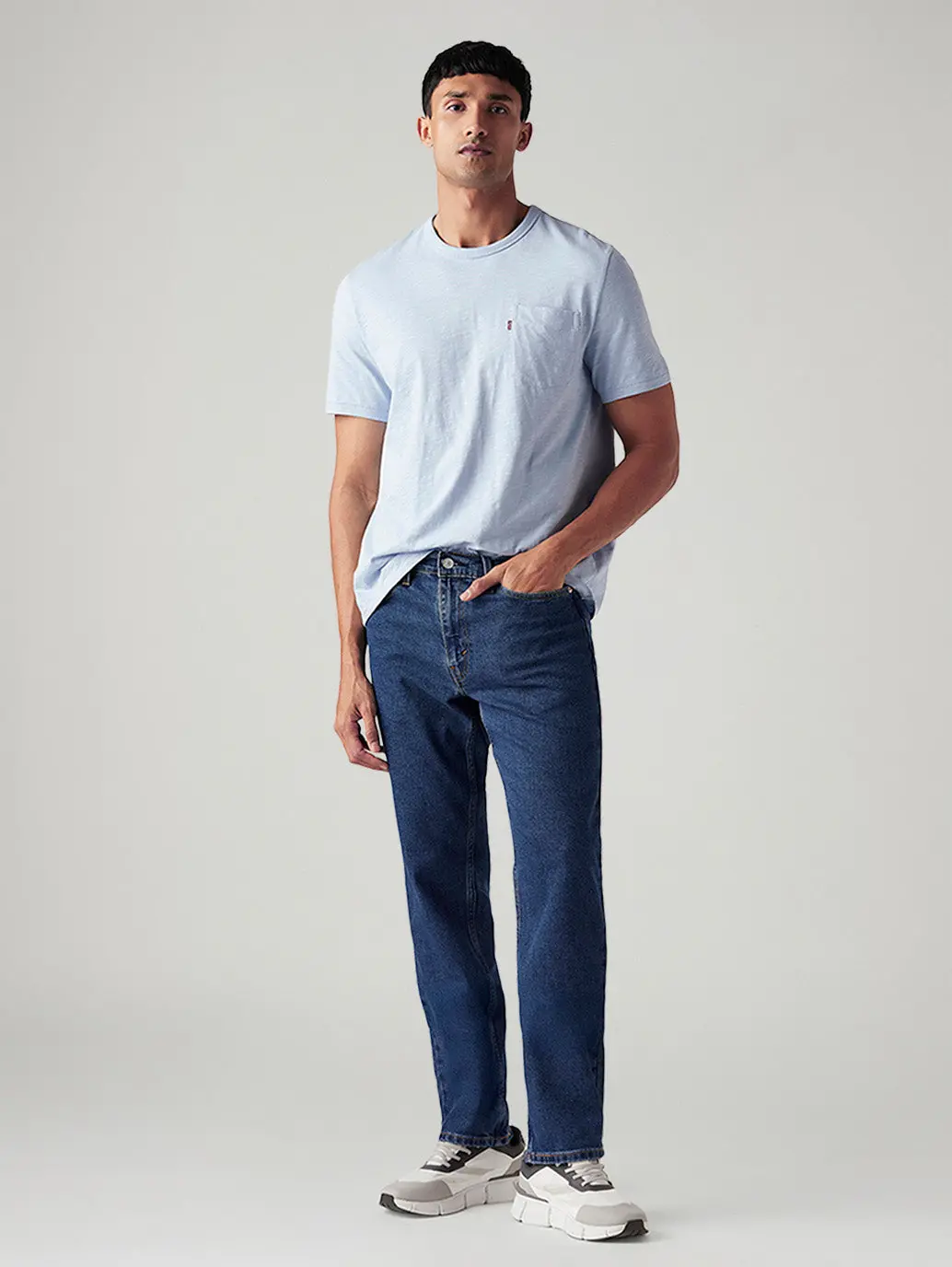 Men's 541 Blue Athletic Tapered Fit Mid Rise Jeans 1