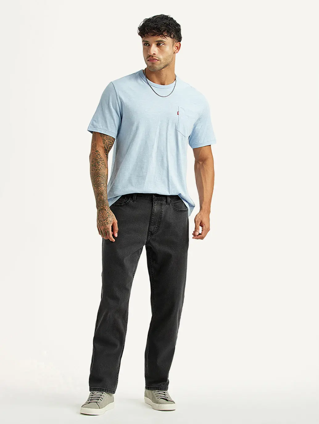 Men's 541 Grey Athletic Tapered Fit Mid Rise Jeans 1