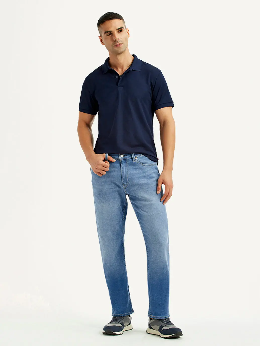 Men's 541 Light Blue Athletic Tapered Fit Mid Rise Jeans 1
