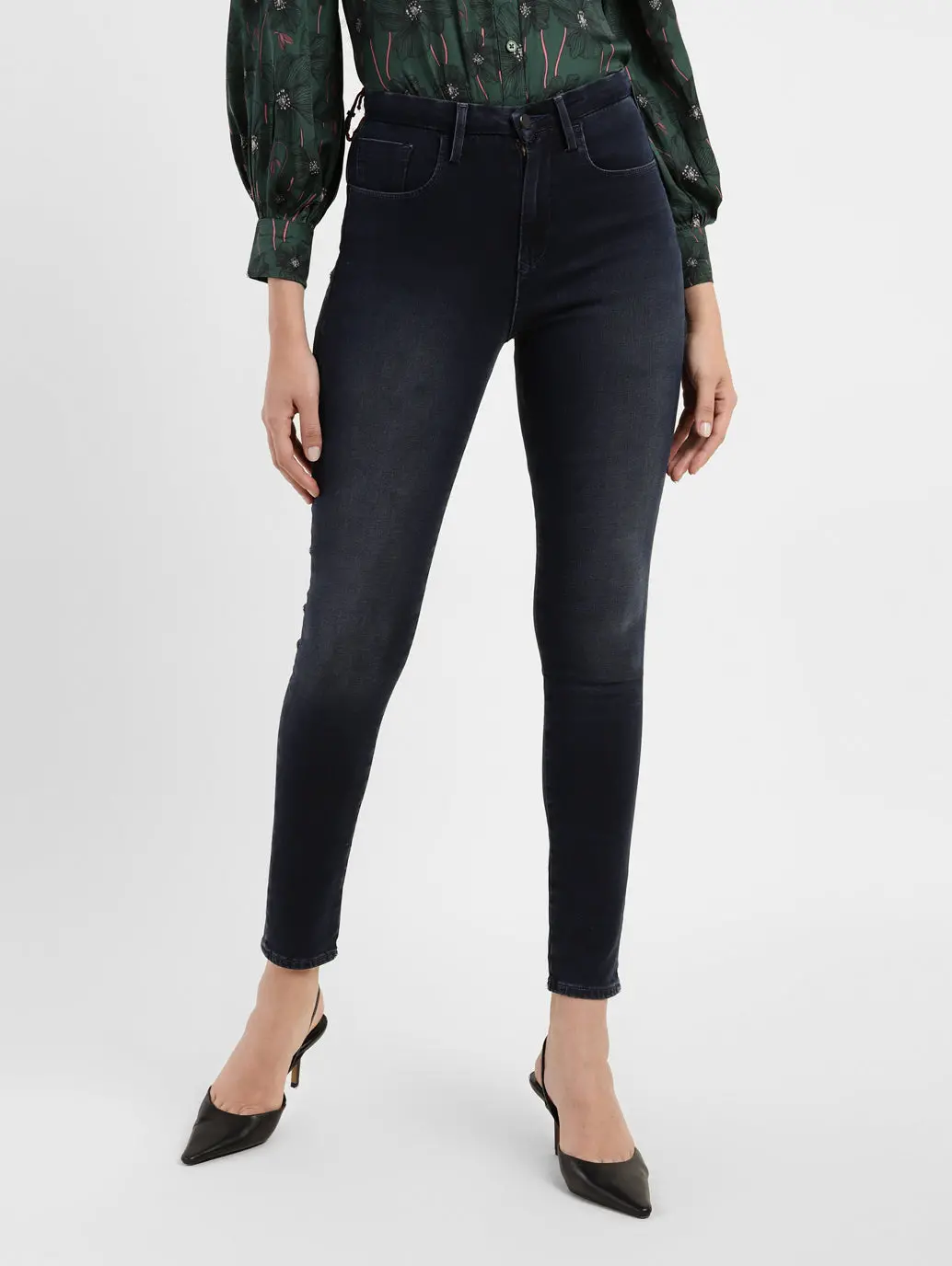 Women's 721 Blue Skinny Fit High Rise Jeans 1