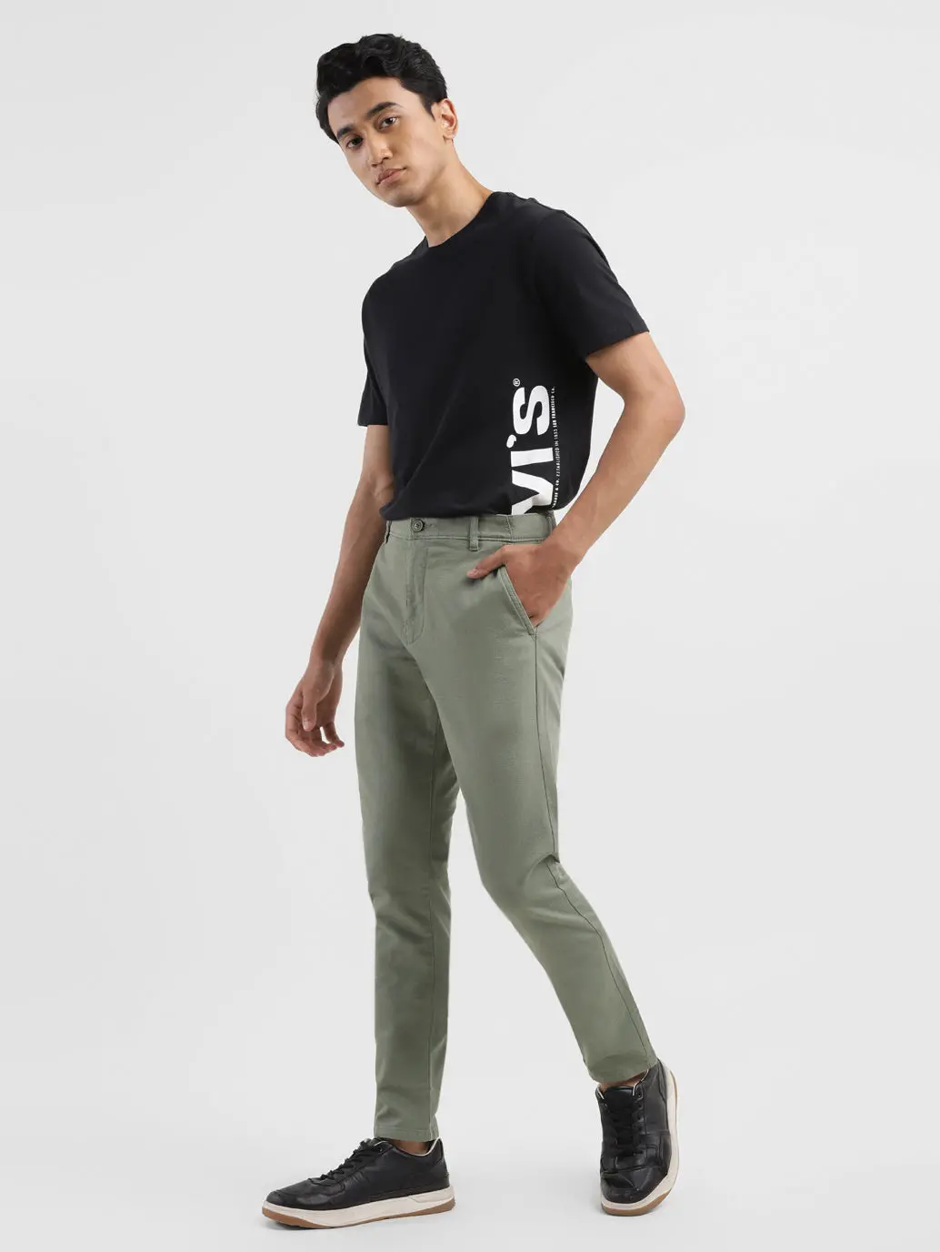 Men's 512 Green Slim Tapered Fit Trousers 1