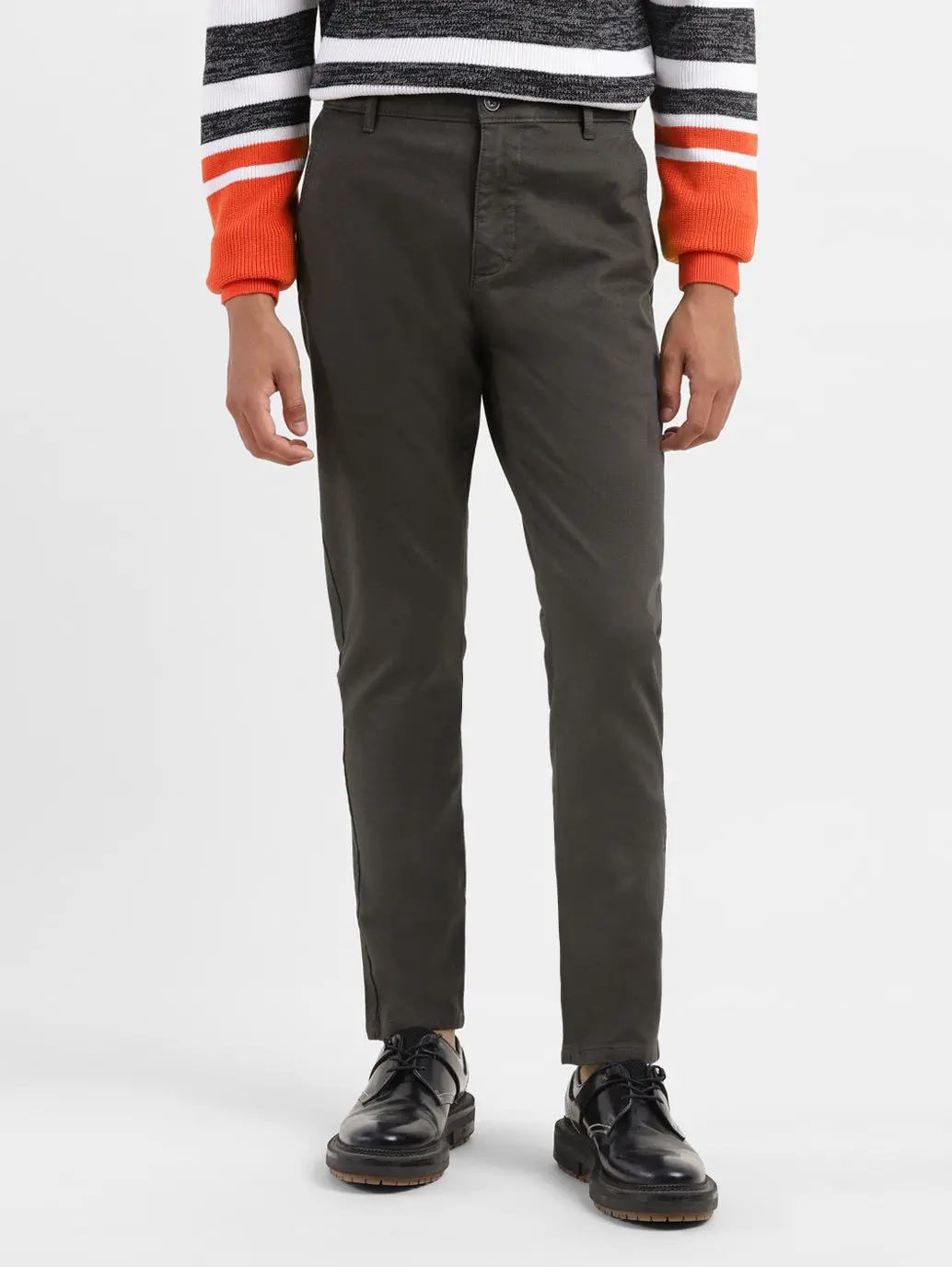 Men's 512 Brown Slim Tapered Fit Trousers 2