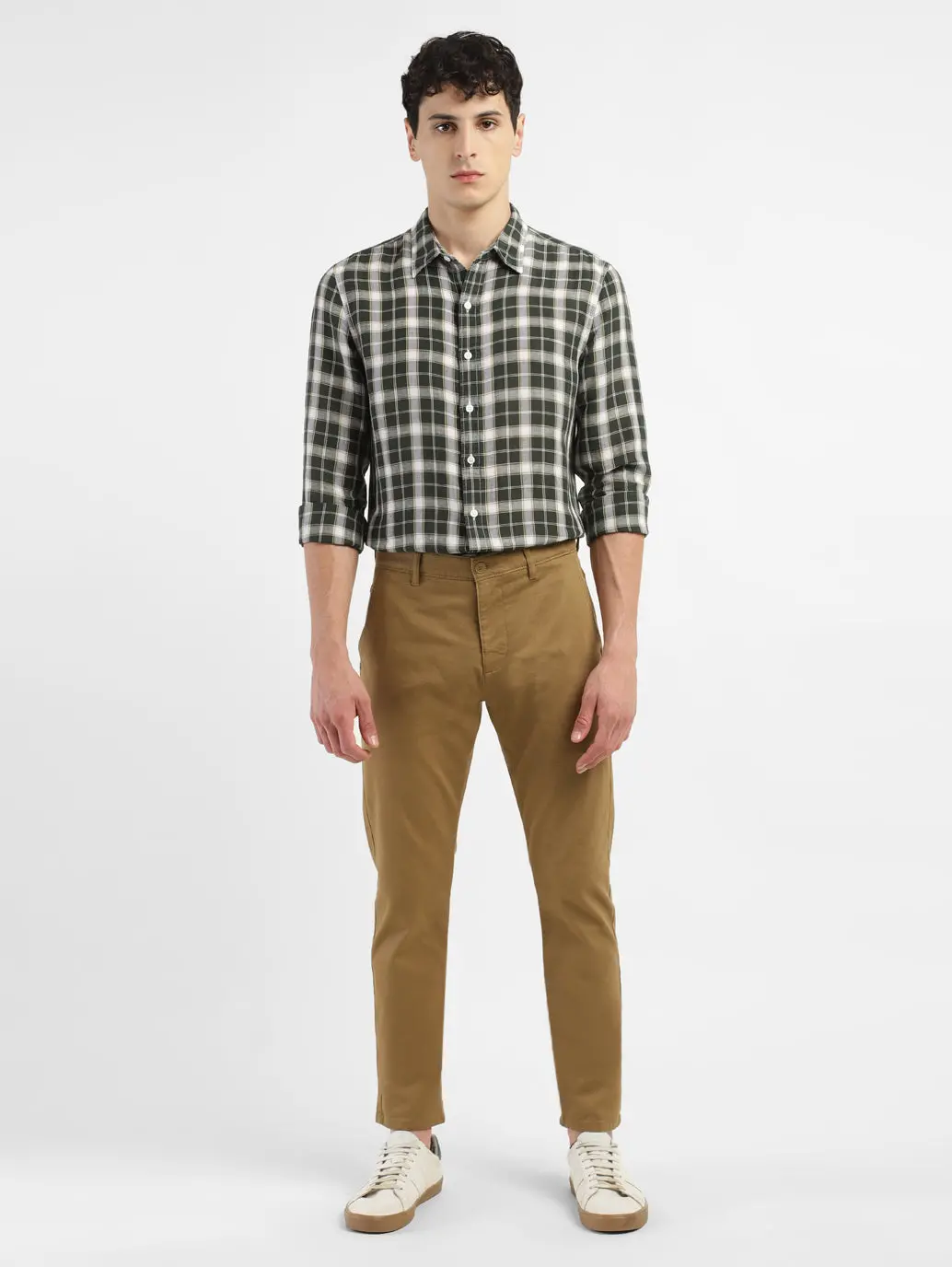 Men's 512 Brown Slim Tapered Fit Trousers 1