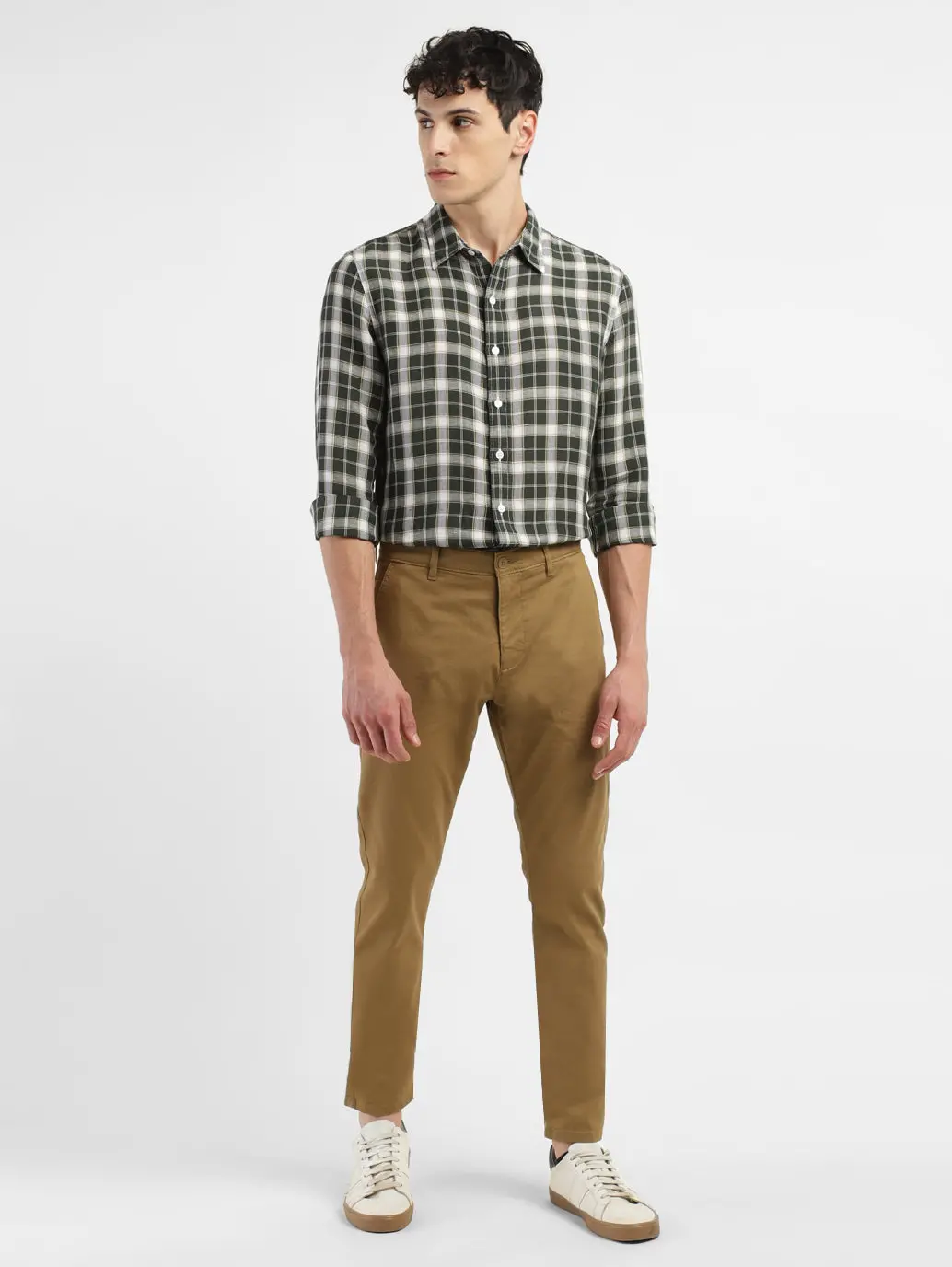 Men's 512 Brown Slim Tapered Fit Trousers 8