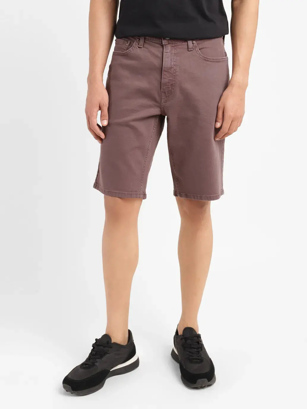 Men's Burgundy Regular Fit Shorts 2