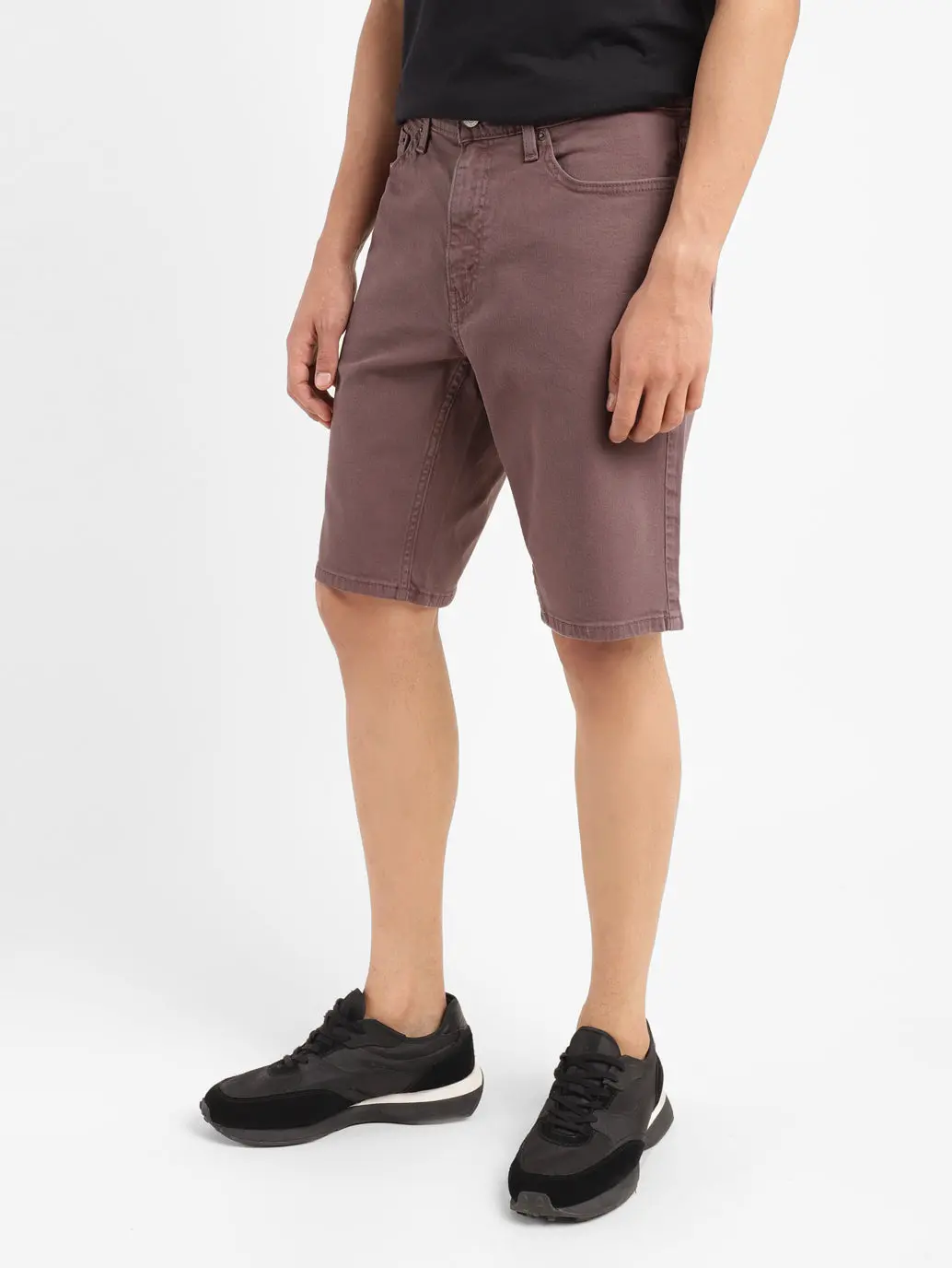 Men's Burgundy Regular Fit Shorts 5