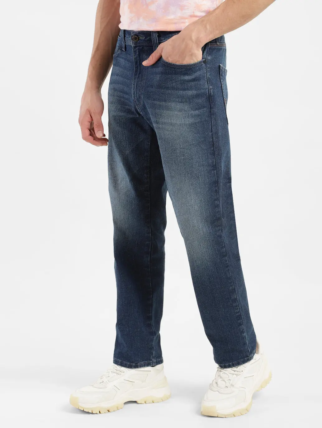 Men's 541 Blue Athletic Tapered Fit Mid Rise Jeans 4
