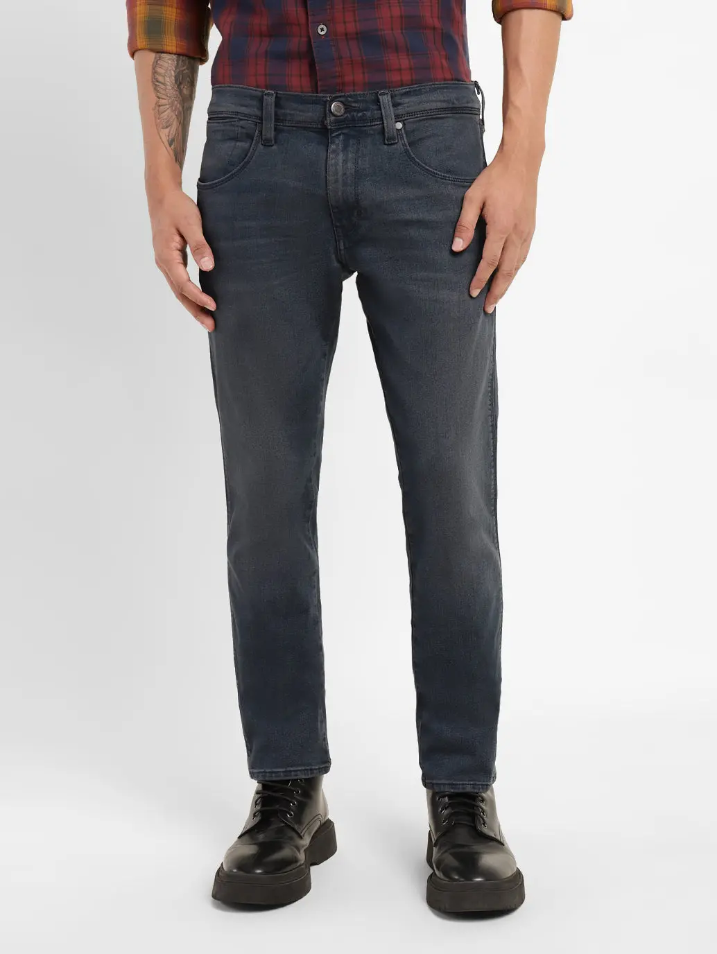 Men's 65504 Blue Skinny Fit Mid Rise Jeans 1