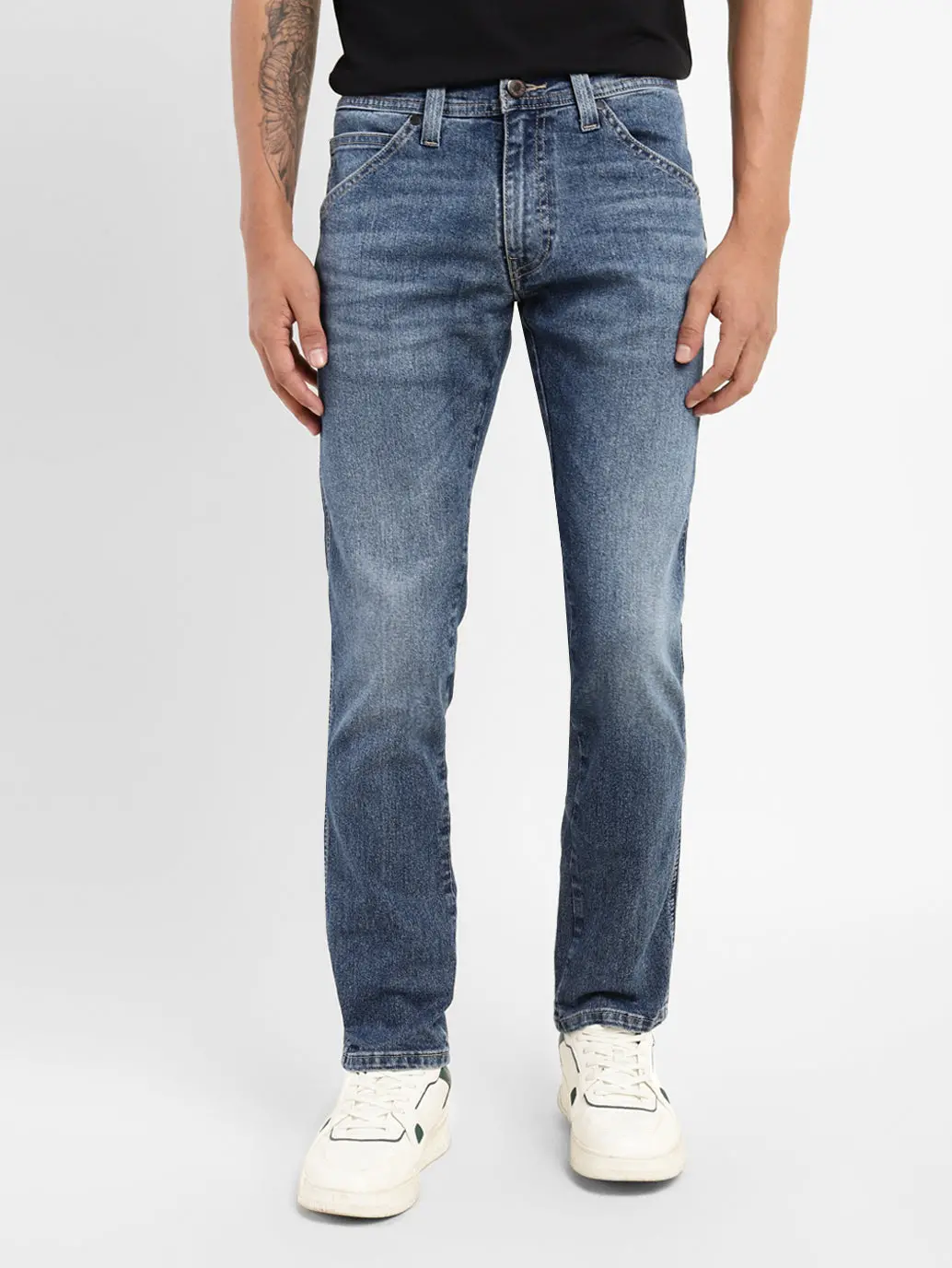 Men's 65504 Blue Skinny Fit Mid Rise Jeans 1