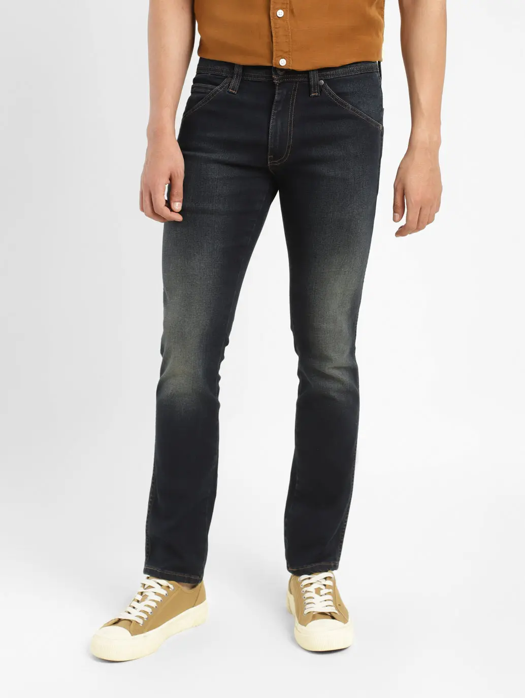 Men's 65504 Blue Skinny Fit Mid Rise Jeans 2