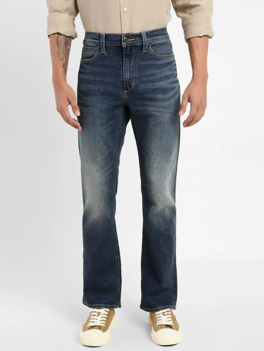 Men's 541 Blue Athletic Tapered Fit Mid Rise Jeans 1