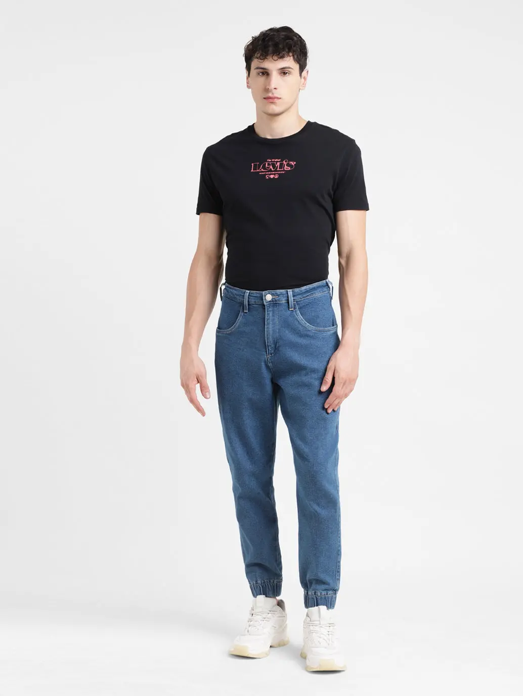 Men's Blue Regular Fit Joggers 1