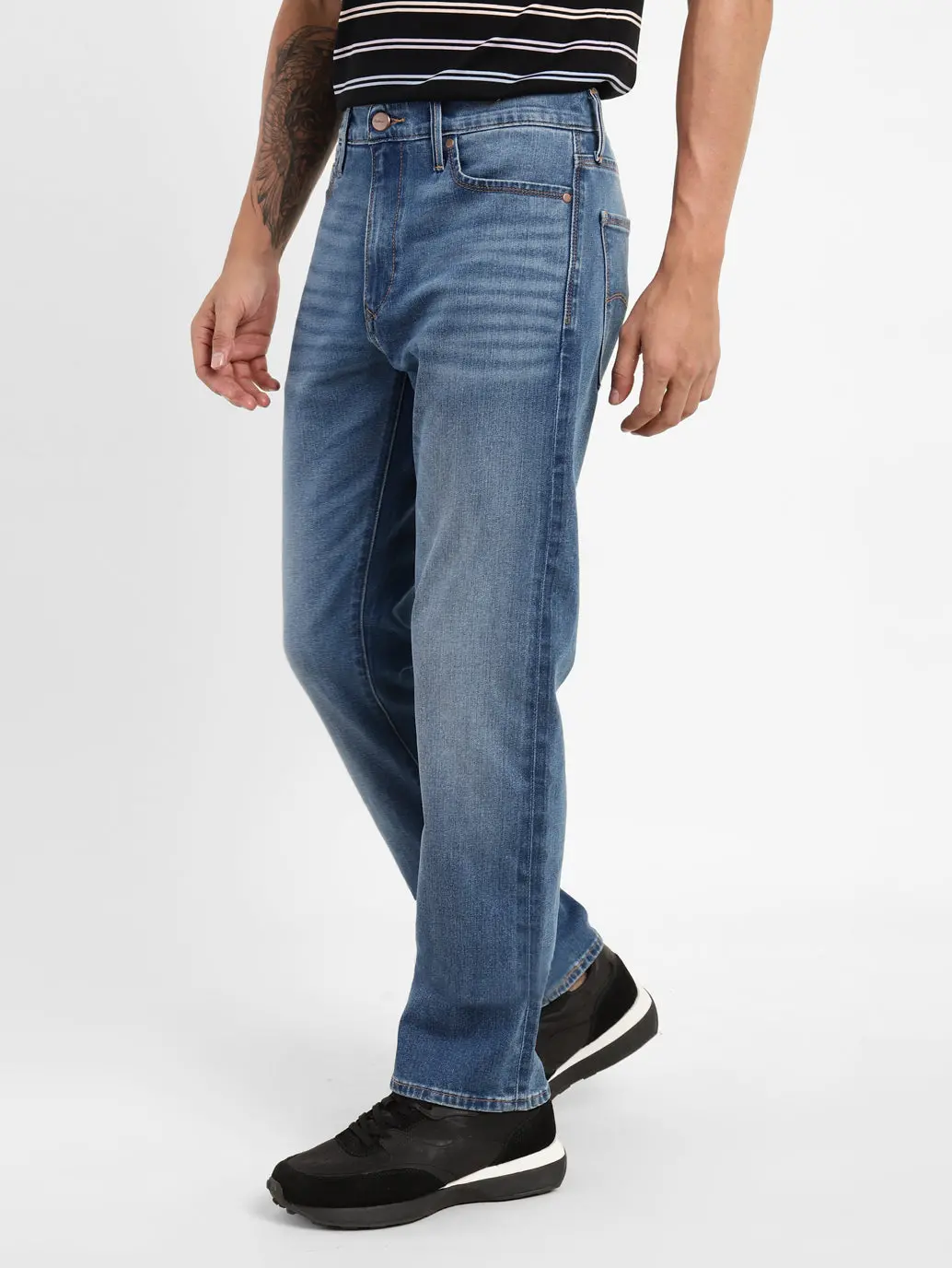 Men's Redloop 511 Blue Slim Fit Mid Rise Jeans 5