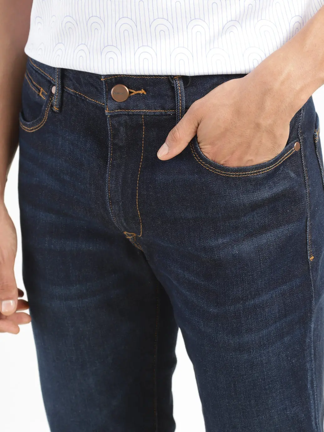 Men's Redloop 511 Blue Slim Fit Mid Rise Jeans 6