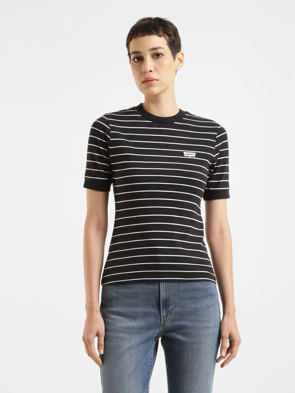 Women's Striped Regular Fit T-Shirt 1